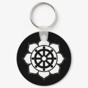 Lotus Flower Dharma Wheel keychains by BuddhaGifts Lotus Flower Dharma Wheel keychains
