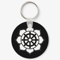Lotus Flower Dharma Wheel keychains