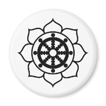 Lotus Flower Dharma Wheel magnets