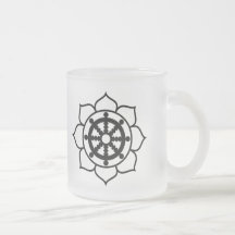 Lotus Flower Dharma Wheel Mug
