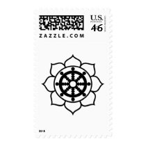 Lotus Flower Dharma Wheel postage