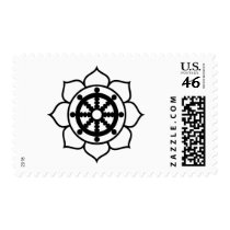 Lotus Flower Dharma Wheel postage