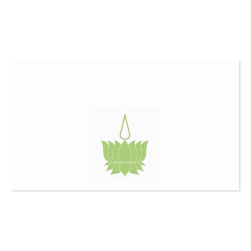 Lotus Flower Green Business Cards