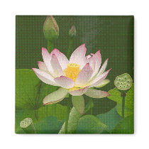 Lotus Flower Magnet by orglioness Lotus Flower Magnet