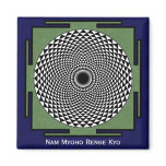 Lotus flower meditation wheel refrigerator magnet