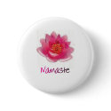 Lotus Flower "Namaste" Yoga Gifts buttons by gailg1957 Lotus Flower "Namaste" Yoga Gifts buttons