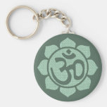 lotus flower ohm key chain