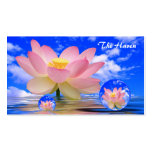 Lotus Flower Reflections & Bubbles of Peace Business Card Template