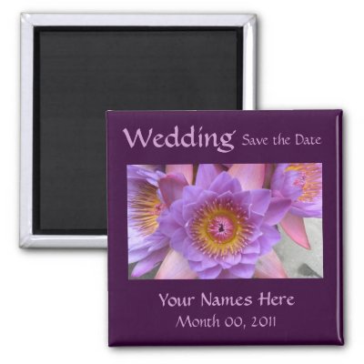 Lotus Flower Wedding Magnet