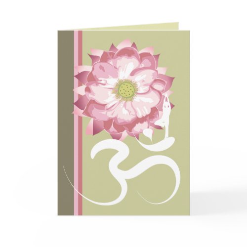 Lotus Flower, Yoga & Om Gift Card card