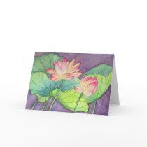 Lotus Flowers Greeting Card