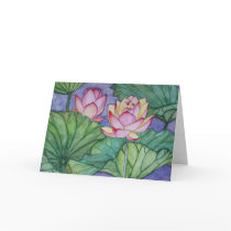 Lotus Flowers Greeting Card