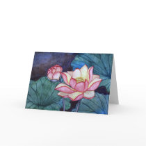 Lotus Flowers Greeting Card