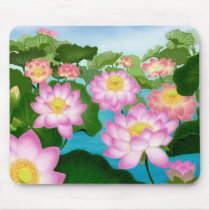 Lotus Flowers Mousepad by twopurringcats Lotus Flowers Mousepad