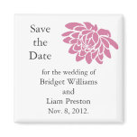 Lotus Flowers Save the Date Magnet (white)