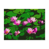 Lotus flowers - Vector art postcards