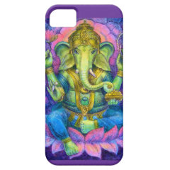 Lotus Ganesha iPhone 5 Case Lucky Hindu Elephant