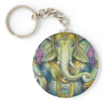 Lotus Ganesha Keychain
