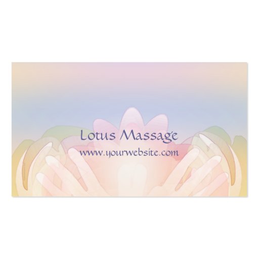 Lotus Hands Business Card (front side)