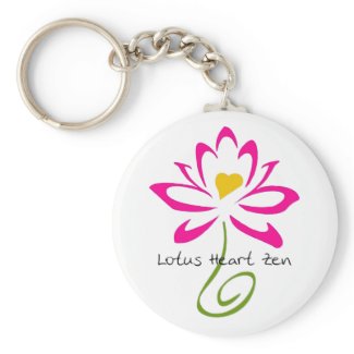 Lotus Heart Zen Keychain