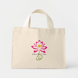 Lotus Heart Zen Mini Tote Mini Tote Bag