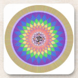 Lotus Mandala Cork Coasters