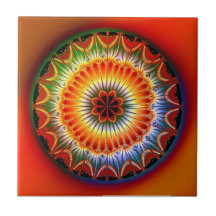 Lotus Mandala Fractal Tiles