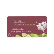 Lotus Massage Therapy Business Address Labels labels