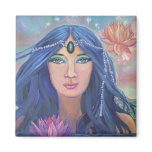 Lotus Mermaid Magnet - By Susan Rodio Art