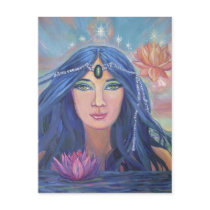 Lotus Mermaid - Postcard BySusan Rodio Art postcards