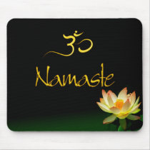 Lotus Namaste mousepad with om