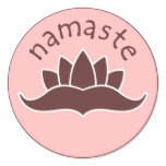 Lotus Namaste Round Stickers