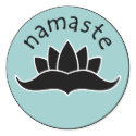 Lotus Namaste Stickers by thehealinghand Lotus Namaste Stickers