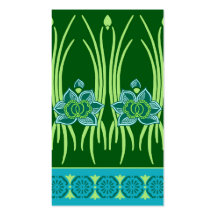LOTUS NOUVEAU: BLUE GREEN SCENE BUSINESS CARD