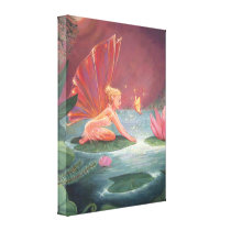 Lotus Pond Fairy - Wrapped Canvas Print canvas prints