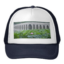 Lotus Pond Reflecting Bridge Arches Hat