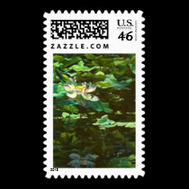 Lotus pond stamps