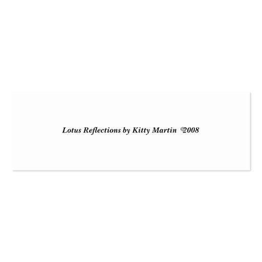 Lotus Reflections Business Card Template (back side)