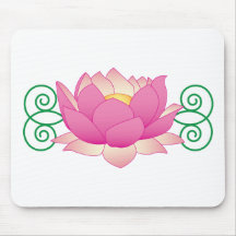 Lotus Swirl Mouse Pad