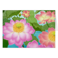Lotus Water Lilies Card card
