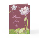 Lotus Wedding Invitation Card card