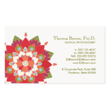 Lotus Wellness and Mental Health Appointment Business Cards