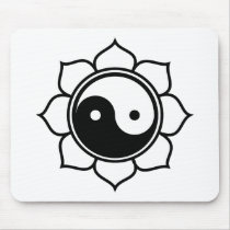 Lotus Yin Yang Mouse Pad