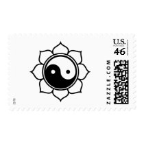 Lotus Yin Yang Postage Stamps