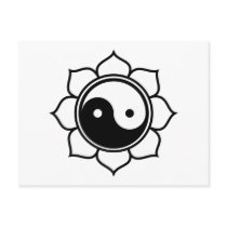 Lotus Yin Yang Post Cards