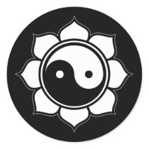 Lotus Yin Yang stickers by BuddhaGifts Lotus Yin Yang stickers
