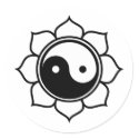 Lotus Yin Yang stickers by BuddhaGifts Lotus Yin Yang stickers