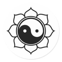 Lotus Yin Yang stickers by BuddhaGifts Lotus Yin Yang stickers