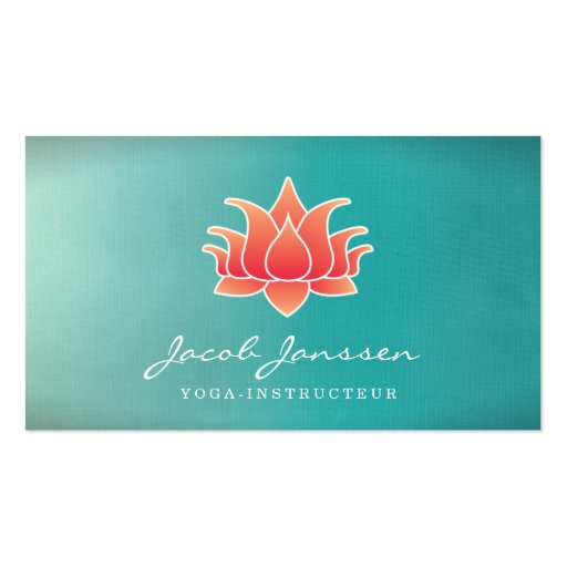 Lotusbloem Visitekaartje Business Card Template (front side)