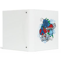 Lou Gehrigs Twin Hearts Tattoo 3 Ring Binder